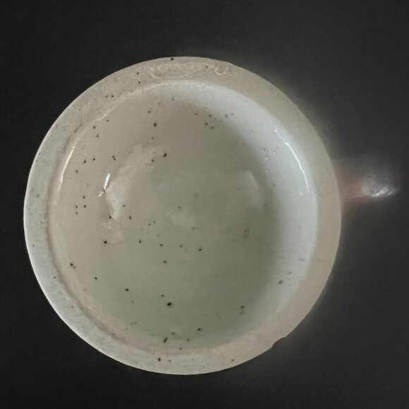 Vintage Otagiri Japan Hand Painted Brown & Blue Floral  Pedestal Stoneware Cup - Picture 6 of 8